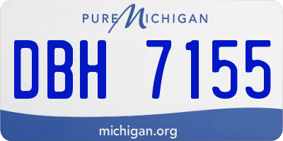 MI license plate DBH7155