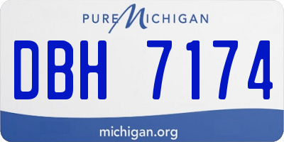 MI license plate DBH7174