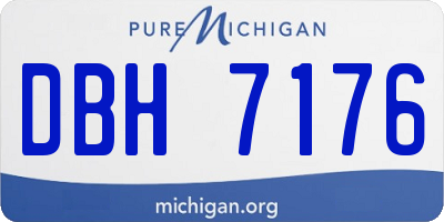 MI license plate DBH7176