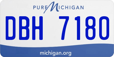 MI license plate DBH7180