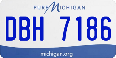 MI license plate DBH7186