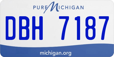 MI license plate DBH7187
