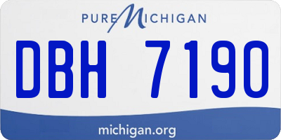 MI license plate DBH7190
