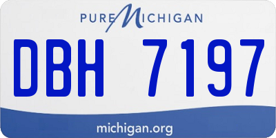 MI license plate DBH7197