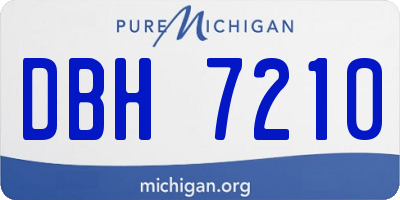 MI license plate DBH7210