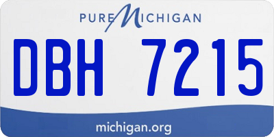MI license plate DBH7215