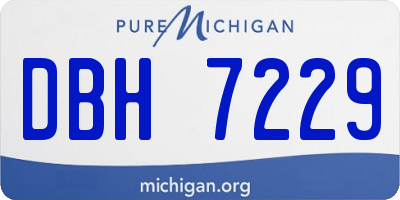 MI license plate DBH7229