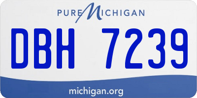 MI license plate DBH7239