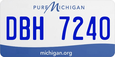 MI license plate DBH7240