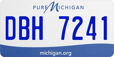 MI license plate DBH7241