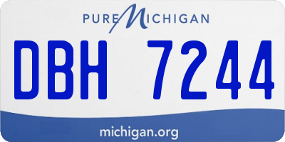 MI license plate DBH7244