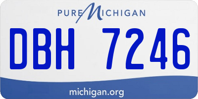 MI license plate DBH7246