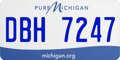 MI license plate DBH7247