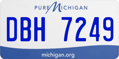 MI license plate DBH7249