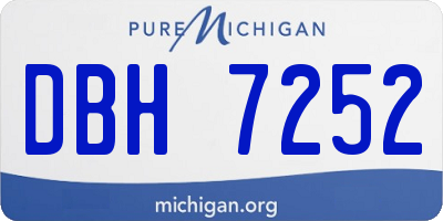 MI license plate DBH7252