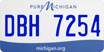 MI license plate DBH7254