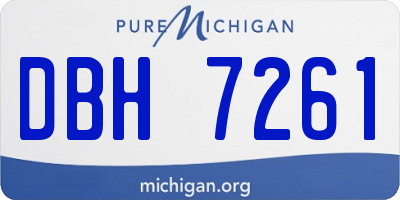 MI license plate DBH7261