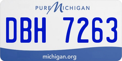 MI license plate DBH7263