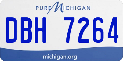 MI license plate DBH7264
