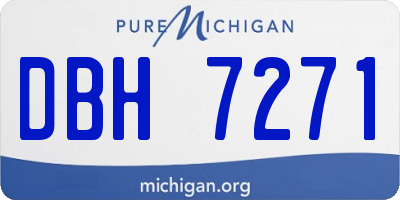 MI license plate DBH7271