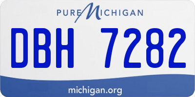 MI license plate DBH7282