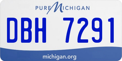 MI license plate DBH7291