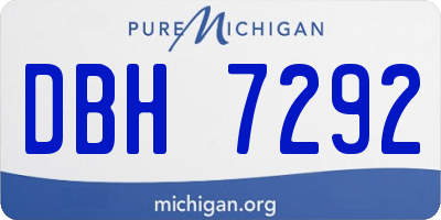 MI license plate DBH7292