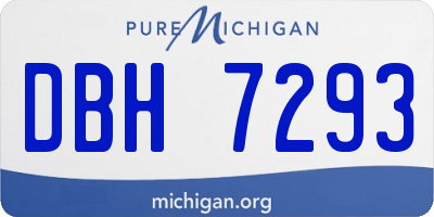 MI license plate DBH7293
