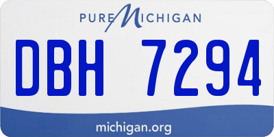 MI license plate DBH7294