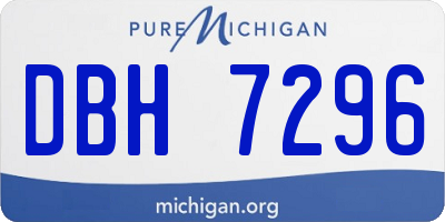 MI license plate DBH7296