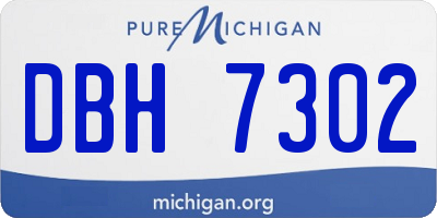 MI license plate DBH7302