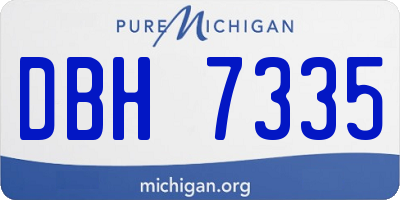 MI license plate DBH7335