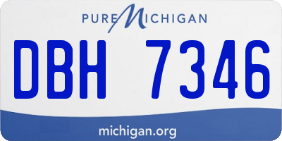 MI license plate DBH7346