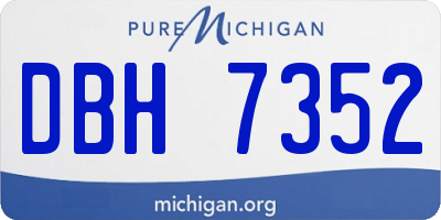 MI license plate DBH7352