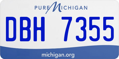 MI license plate DBH7355