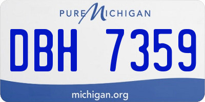 MI license plate DBH7359