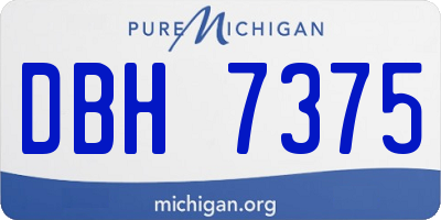 MI license plate DBH7375