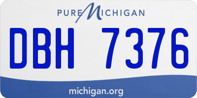 MI license plate DBH7376