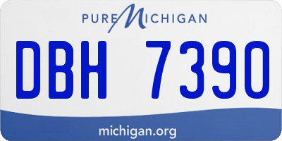 MI license plate DBH7390