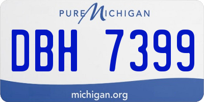 MI license plate DBH7399