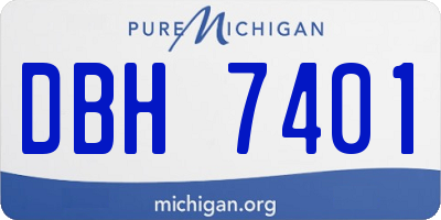 MI license plate DBH7401