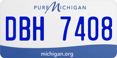 MI license plate DBH7408
