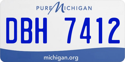 MI license plate DBH7412