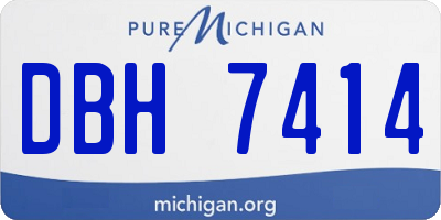 MI license plate DBH7414