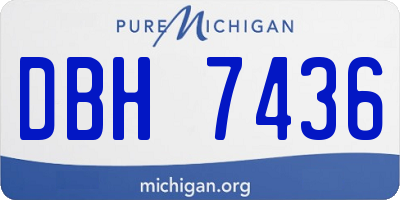 MI license plate DBH7436