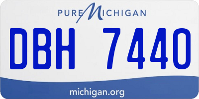 MI license plate DBH7440
