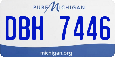 MI license plate DBH7446