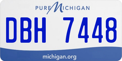 MI license plate DBH7448