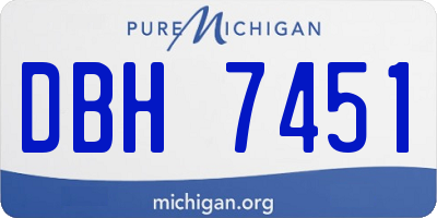 MI license plate DBH7451