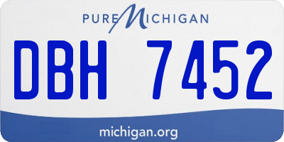 MI license plate DBH7452